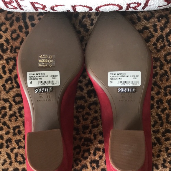 NIB Schutz “Moranita” Suede Pump in Red Wine - 7 🎅🏻🎄 - Picture 6 of 7